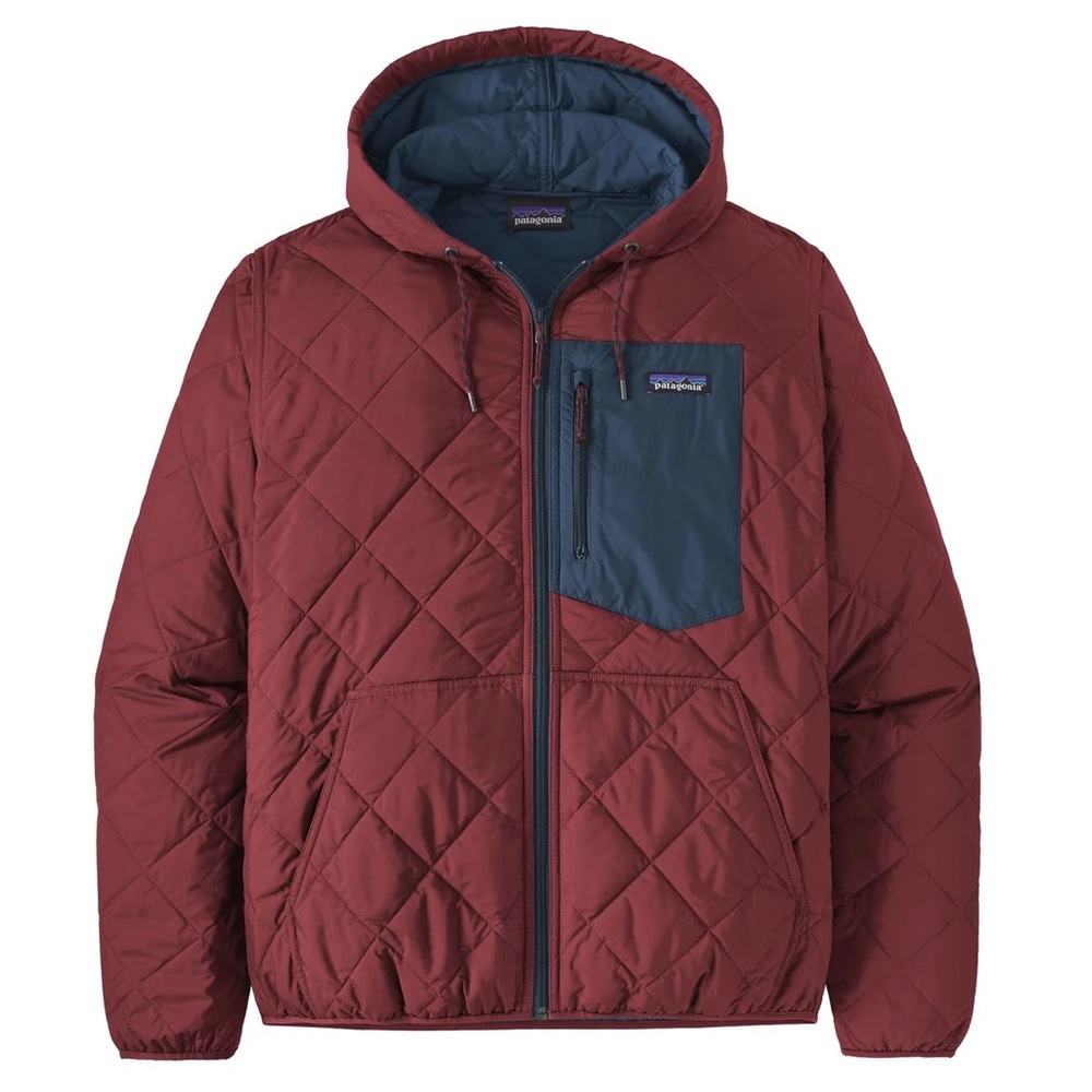 Patagonia Diamond Quilted Bomber Hoody Sequoia red men’s large.